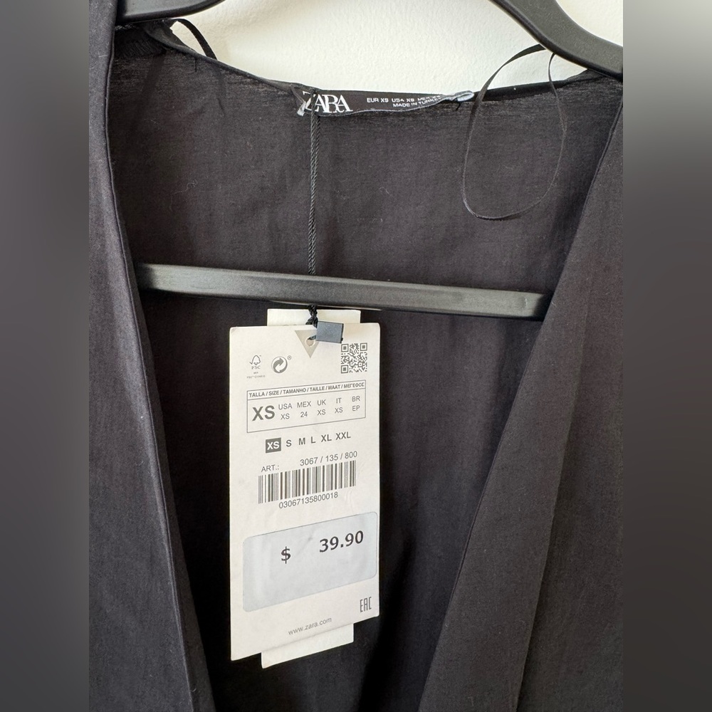 ZARA V-Neck Wrap Shirt - Picture 3 of 5